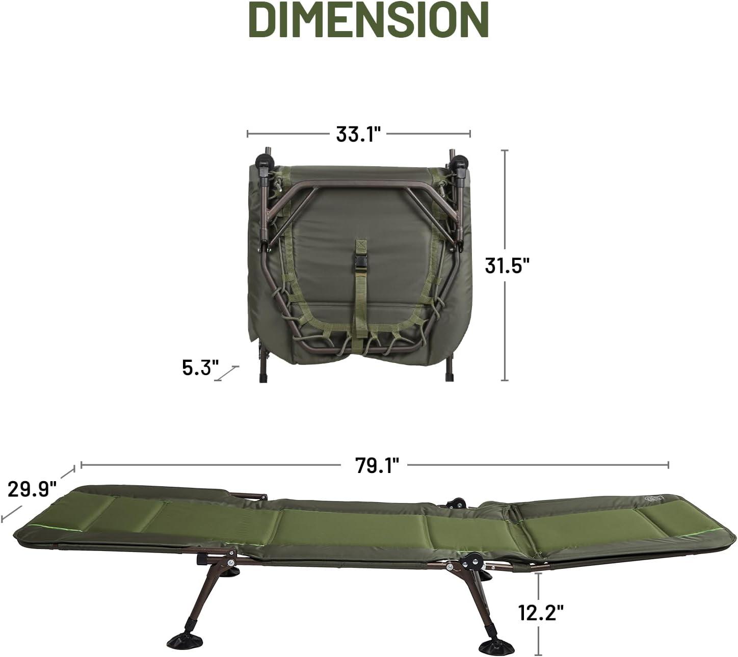 image:imageTimber Ridge Camping Cot Camping Cots for Adults with Comfortable Camping Mattress Portable Folding Bed Sleeping Cot Heavy Duty Tent Cot for Travel Camping Bed