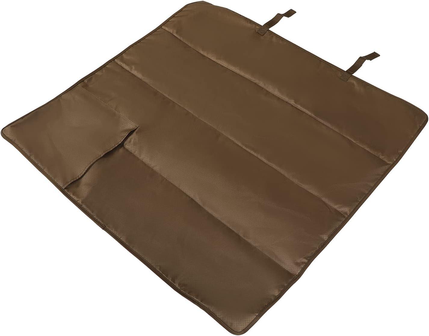 image:imageTimber Ridge Folding Camping Chair Collapsible Armrests Chair with Cup Holder amp Carry Mat amp Pet Leash Heavy Duty Foldable Chair for Outdoor Lounge Lawn Beach Support 300 lbs Earth Brown1 Pack