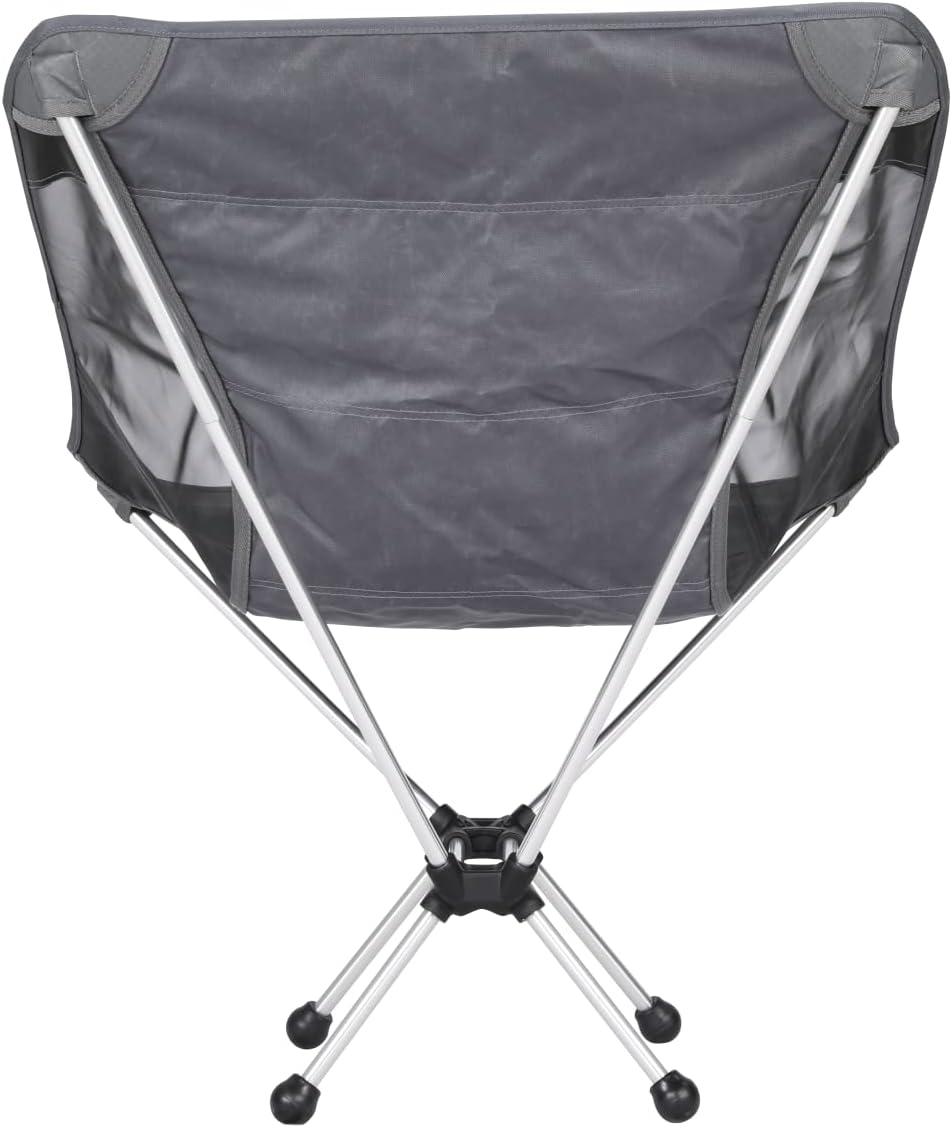 image:imageTimber Ridge Lightweight Highback Compact Folding Chair Portable Comfort for Day Hikes Beach Trips amp Camping 300 lbs SupportGrey