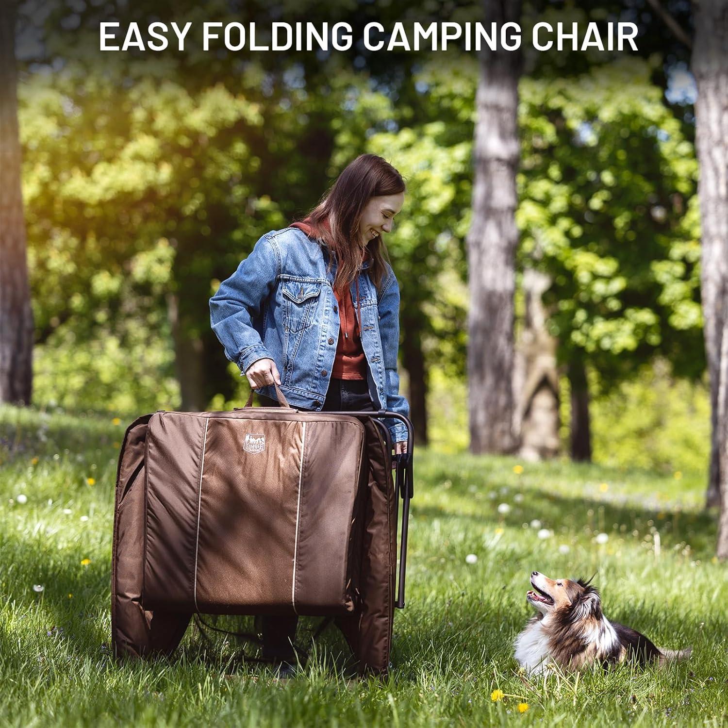 image:imageTimber Ridge Oversized Folding Chair Mesh Back with Removable Padded Seat for AllSeason Comfort Camping Tailgating amp More1 Pack