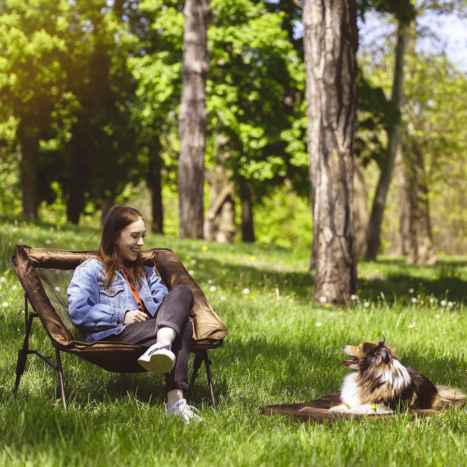 image:imageTimber Ridge Oversized Folding Chair Mesh Back with Removable Padded Seat for AllSeason Comfort Camping Tailgating amp More1 Pack