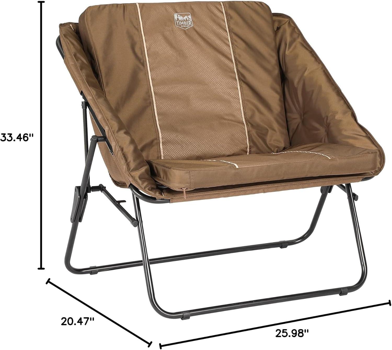 image:imageTimber Ridge Oversized Folding Chair Mesh Back with Removable Padded Seat for AllSeason Comfort Camping Tailgating amp More1 Pack