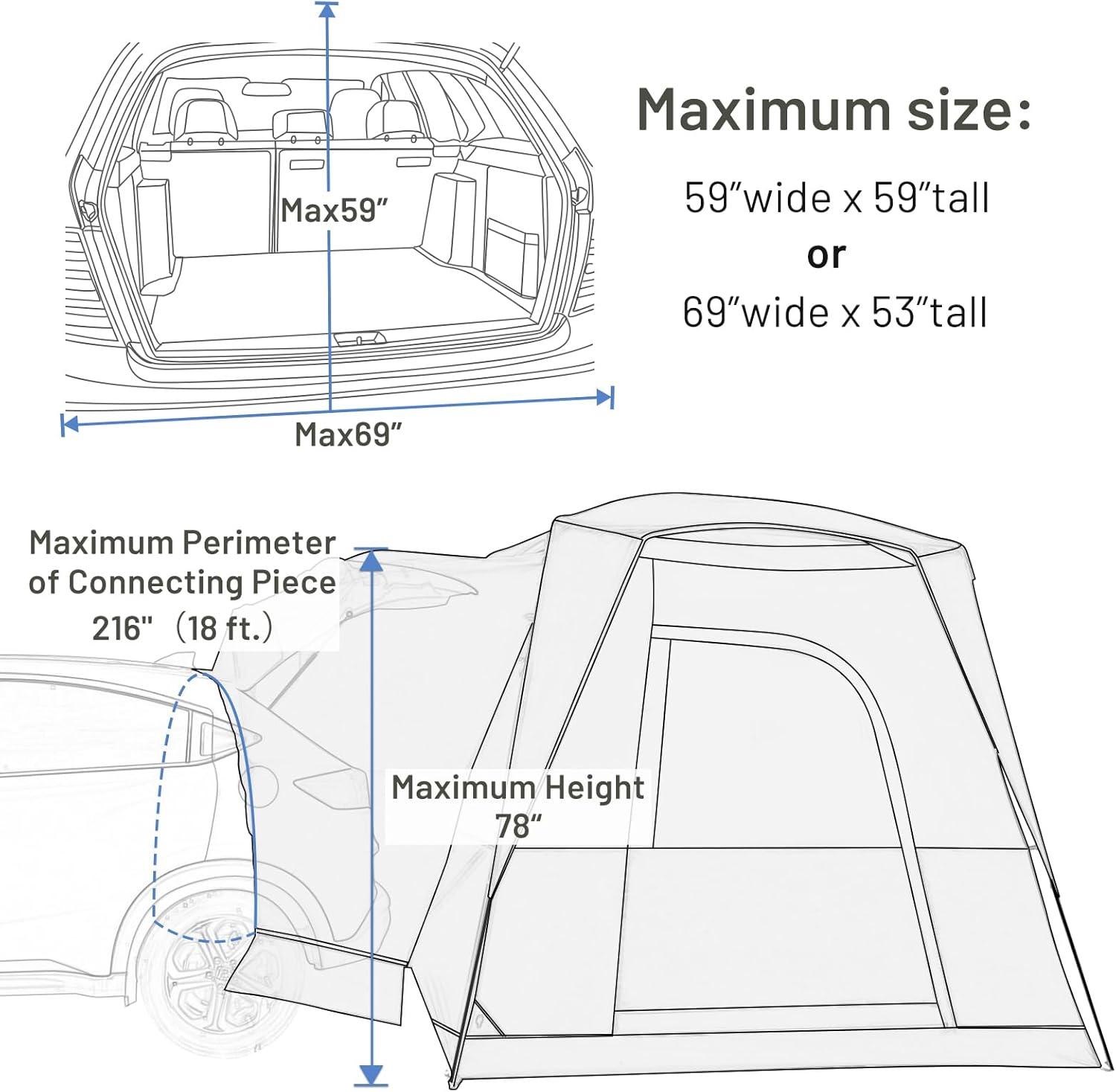 image:imageTimber Ridge TruckBedTents SUV Camping TentBlue