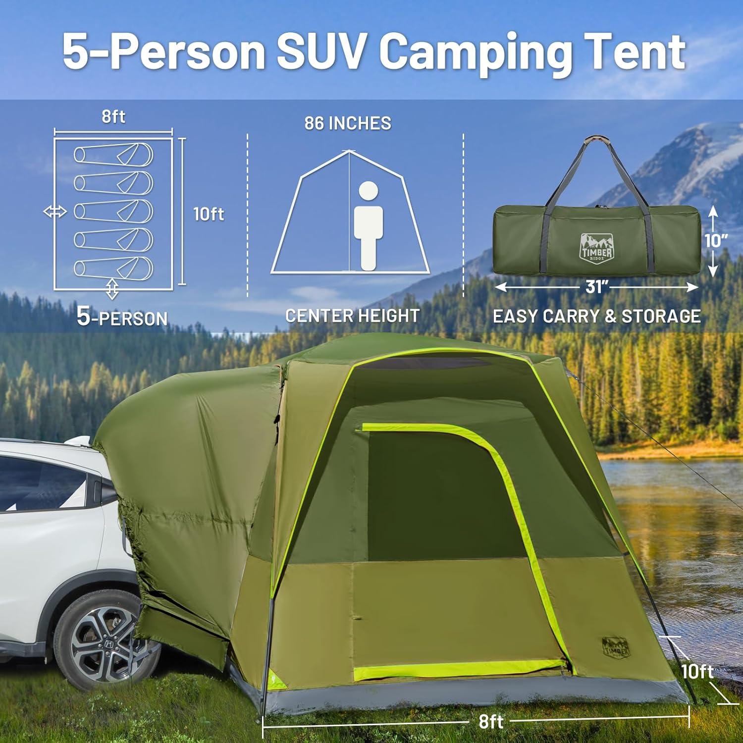 image:imageTimber Ridge TruckBedTents SUV Camping TentGreen