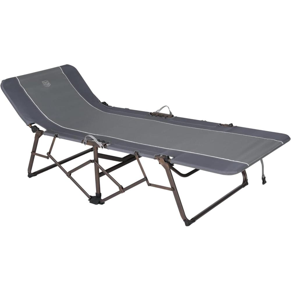 image:imageTIMBER RIDGE Portable XL Folding Camping Cot for Adults Ultra Fast Setup Heavy Duty 300 LBS Support Gray
