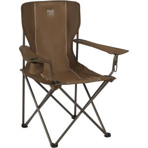 image:imageTimber Ridge Folding Camping Chair Collapsible Armrests Chair with Cup Holder amp Carry Mat amp Pet Leash Heavy Duty Foldable Chair for Outdoor Lounge Lawn Beach Support 300 lbs Earth Brown1 Pack