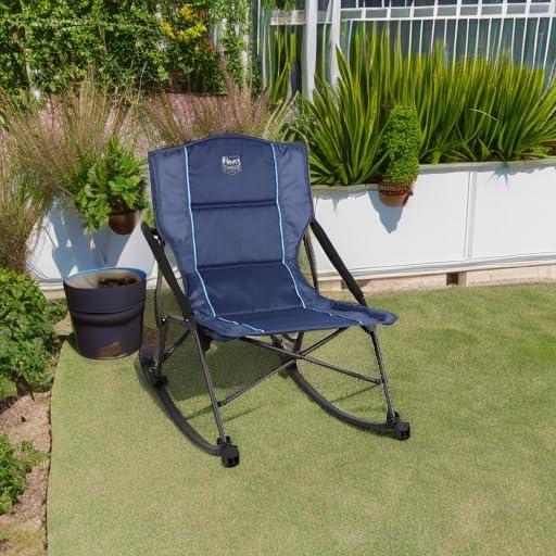 image:imageTimber Ridge Folding Rocking Camping Chair Portable Outdoor Rocker Chair with Carry Bag Supports 250 lbs1 Pack