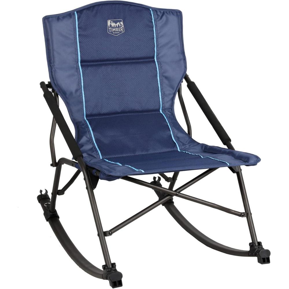 image:imageTimber Ridge Folding Rocking Camping Chair Portable Outdoor Rocker Chair with Carry Bag Supports 250 lbs1 Pack