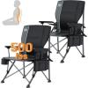 Aluminum Lumbar Support Black-2 Set