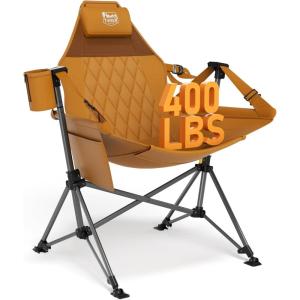 image:imageTIMBER RIDGE Hammock Camping Chair Oversized Swinging Hammock Chair with Adjustable Back and Seat for Outdoor Lawn Sports Supports 400lbs OrangeOrange