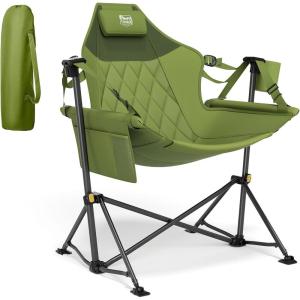 image:imageTIMBER RIDGE Hammock Camping Chair with Adjustable Backrest Heavy Duty Folding Hammock Chair Supports 300lbs Portable Hammock Chair for Camping Travelling and Patio Blue 2 PackGreen