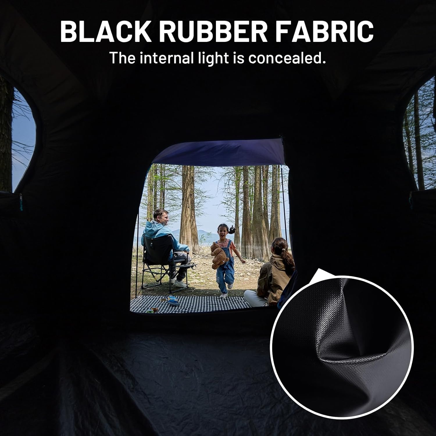 image:imageTIMBER RIDGE 6 Person Blackout Design Camping Tent 60s Easy Setup Instant Cabin Tent for Family with Rainfly WaterResistant 9 x 9 x 72 for Outdoor Adventures Gatherings