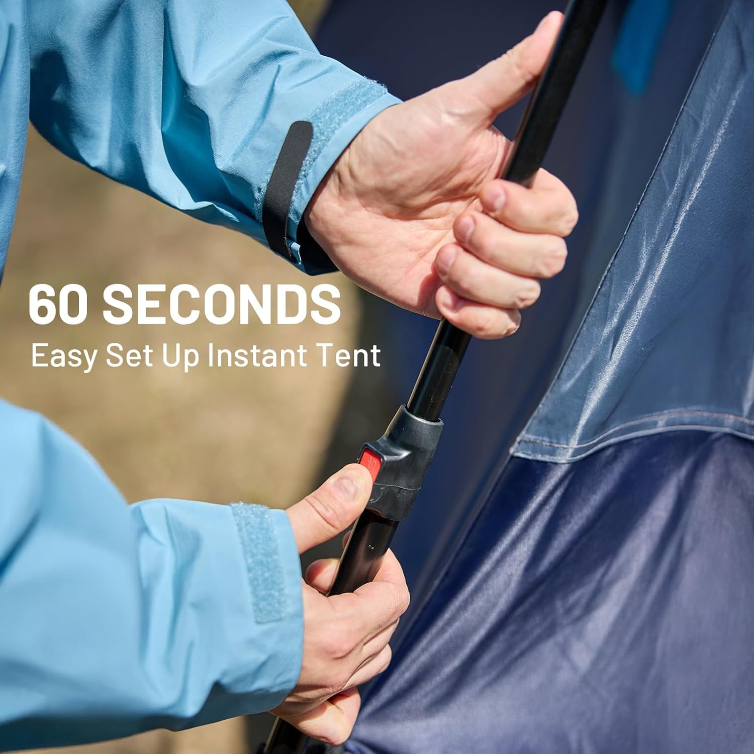 image:imageTIMBER RIDGE 6 Person Blackout Design Camping Tent 60s Easy Setup Instant Cabin Tent for Family with Rainfly WaterResistant 9 x 9 x 72 for Outdoor Adventures Gatherings