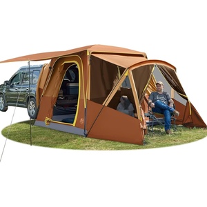 image:imageTIMBER RIDGE 59 Person SUV Tent with Screen Porch and Awning for Family Camping Weather Resistant and Portable Van or Car Tent Includes Rainfly and Storage Bag 13 W X 10 L X 71 HOrange