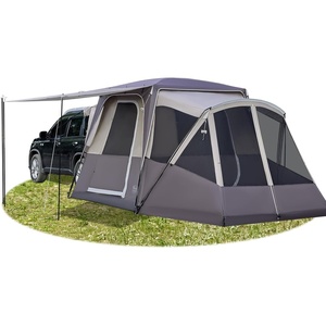 image:imageTIMBER RIDGE 59 Person SUV Tent with Screen Porch and Awning for Family Camping Weather Resistant and Portable Van or Car Tent Includes Rainfly and Storage Bag 13 W X 10 L X 71 HTan