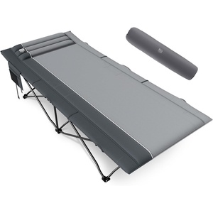 image:imageTIMBER RIDGE 325in Extra Wide Heavy Duty Camping Cot for Adult Easy Set Up Oversized Sleeping Cot with Carry Bag for Camping Travel and Outdoors Support up to 450lbs BlackGrey