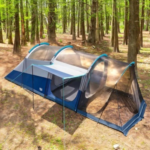 image:imageTIMBER RIDGE 8 Person Family Camping Tent with Screen Room Double Layer Waterproof Weather Resistant Big Tunnel Tent with Rainfly Carry Bag Large Family Tent for Outdoor Party 20ft x 8ft x 76inBlue