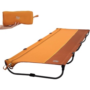 image:imageTIMBER RIDGE 20Second Quick SetUp Camping Cot Lightweight Aluminum Folding Cot with Zipper Closure Portable Carry Bag Included for Camping Travel and Outdoors Support up to 225lbs BlackOrange